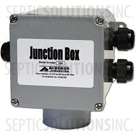 Alderon Small Junction Box - 4" x 4" x 4", 1.5" Hub, 3 Cord Grips