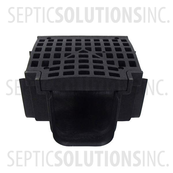 Polylok Heavy Duty Trench/Channel Drain Tee & Grate (BLACK) - Part Number PL-90860-T